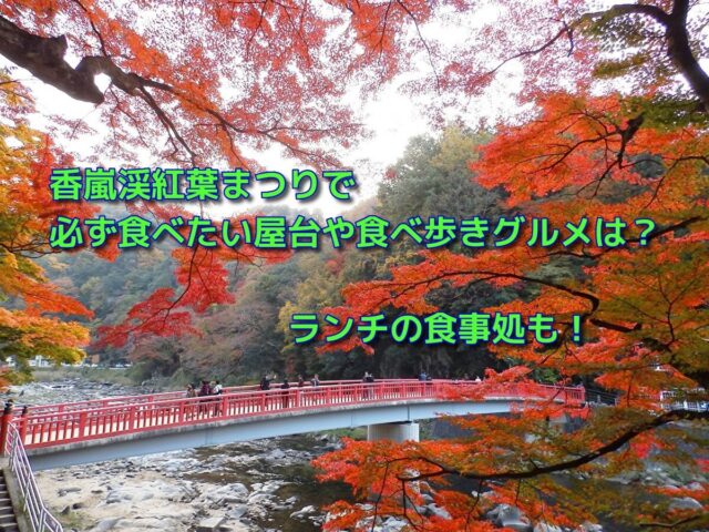 香嵐渓紅葉まつり19で必ず食べたい屋台の食べ歩きグルメは ランチの食事処も おでかけスポット見つけた